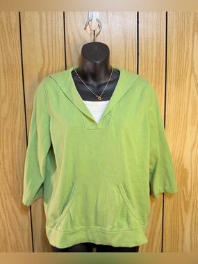 Christopher & Banks Light Green Hooded Pullover
